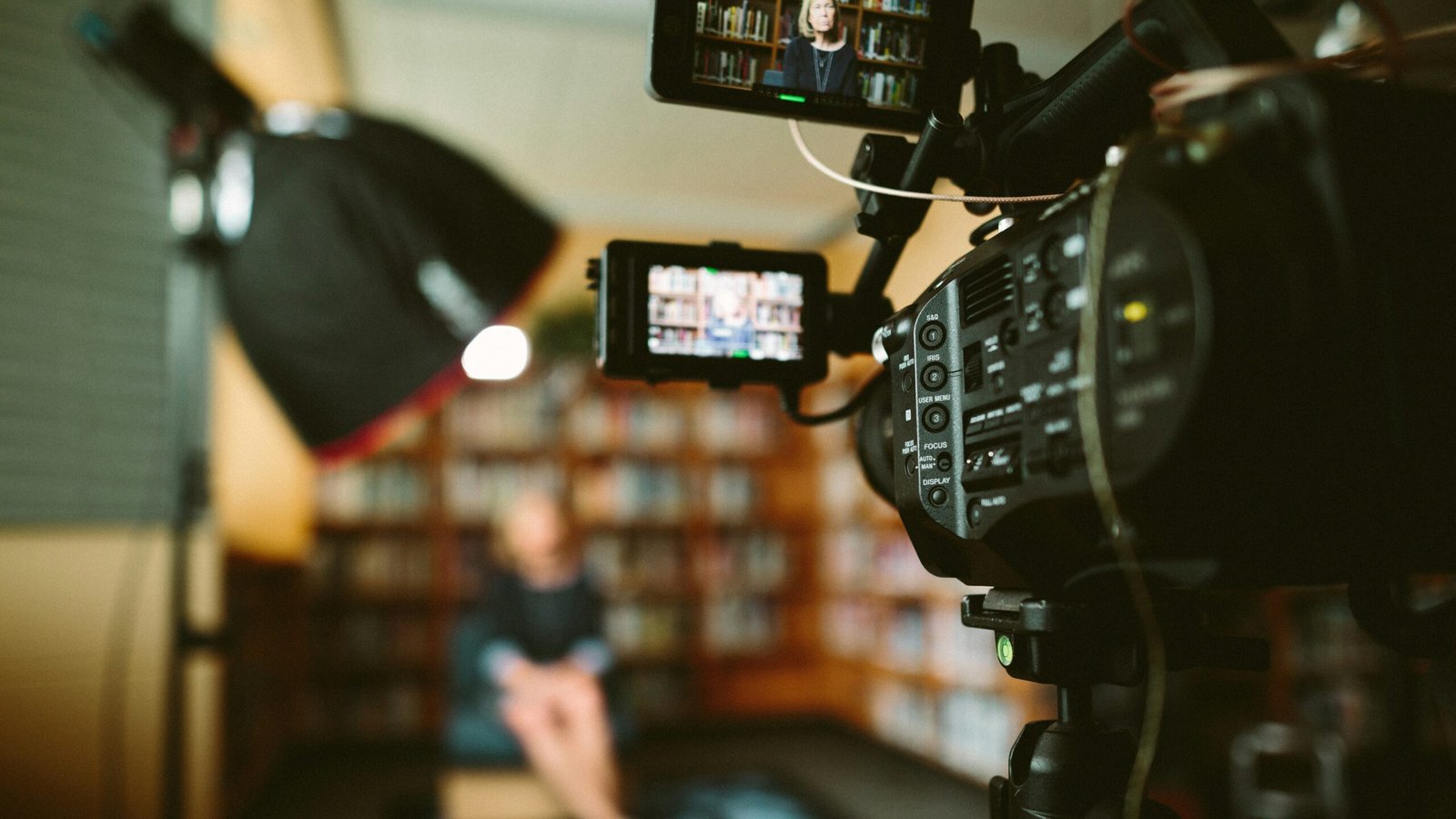 video camera fitted for video shooting 